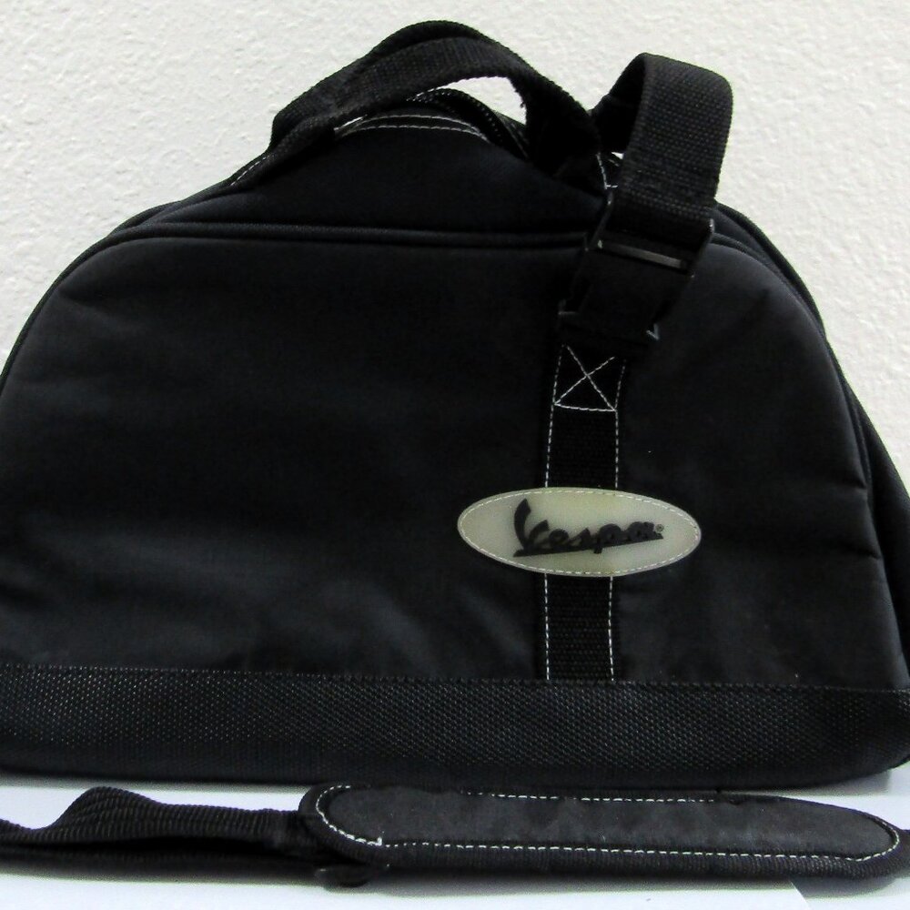 Vespa Black Nylon Bag with Handles and Shoulder Strap